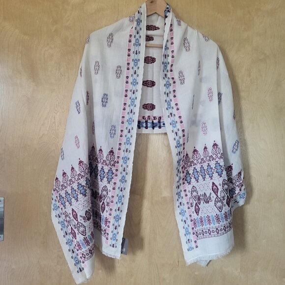 J. Jill Geometric Embroidered Scarf - Picture 3 of 11